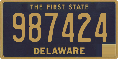 DE license plate 987424