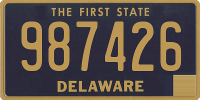 DE license plate 987426