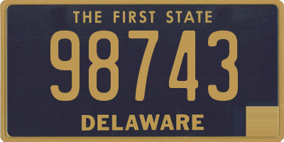 DE license plate 98743
