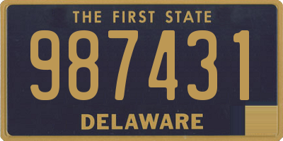 DE license plate 987431