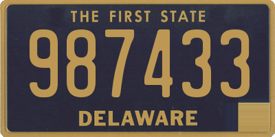 DE license plate 987433