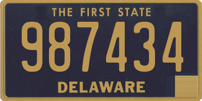 DE license plate 987434