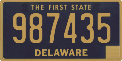 DE license plate 987435