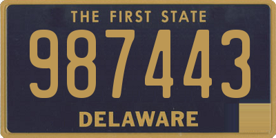 DE license plate 987443