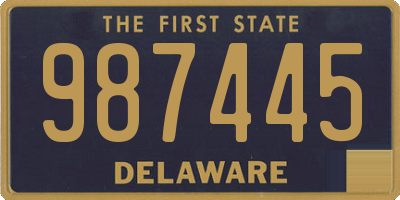 DE license plate 987445