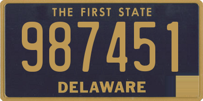 DE license plate 987451