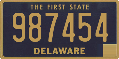 DE license plate 987454