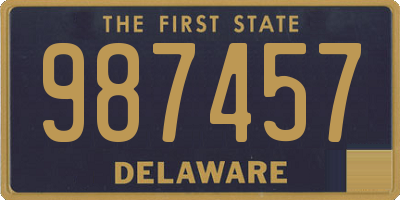 DE license plate 987457