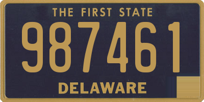 DE license plate 987461