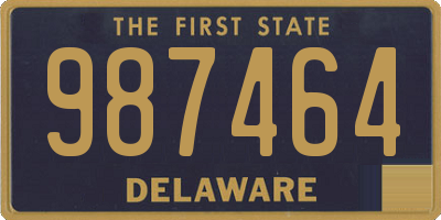 DE license plate 987464