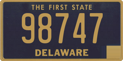 DE license plate 98747