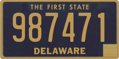 DE license plate 987471