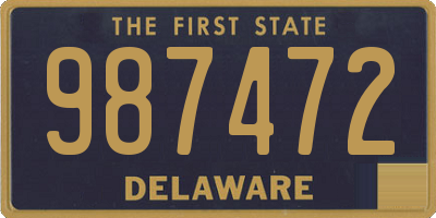 DE license plate 987472