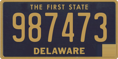 DE license plate 987473