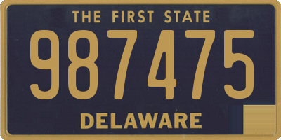 DE license plate 987475