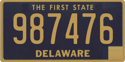 DE license plate 987476