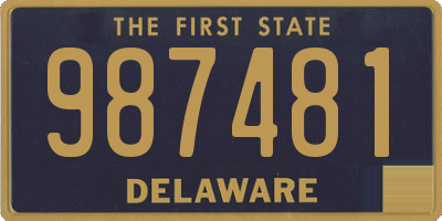 DE license plate 987481