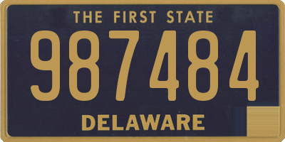 DE license plate 987484