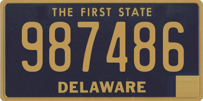 DE license plate 987486