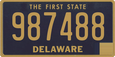 DE license plate 987488