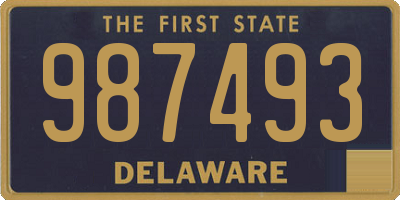 DE license plate 987493