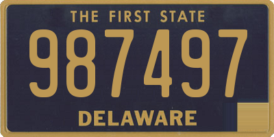 DE license plate 987497