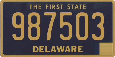 DE license plate 987503