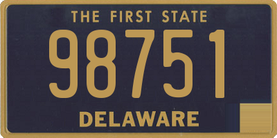 DE license plate 98751