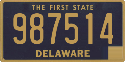 DE license plate 987514