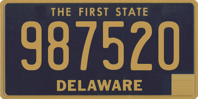 DE license plate 987520