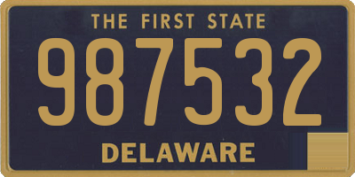 DE license plate 987532