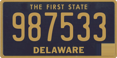 DE license plate 987533