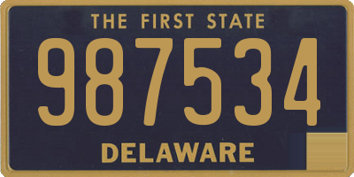 DE license plate 987534