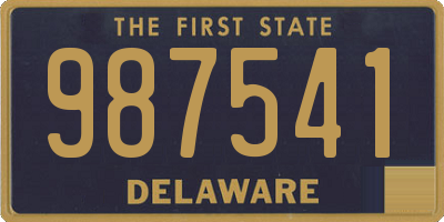 DE license plate 987541