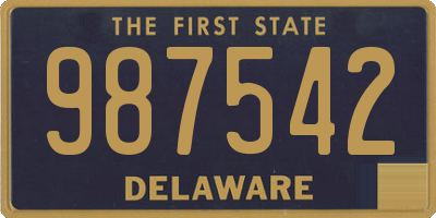 DE license plate 987542