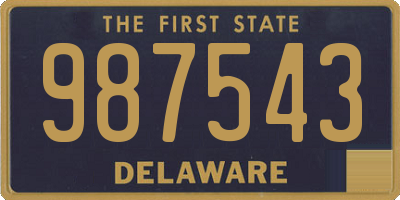 DE license plate 987543