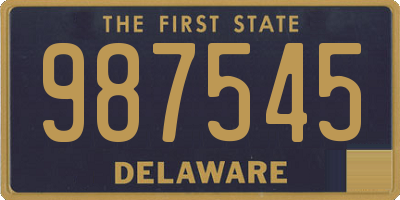 DE license plate 987545