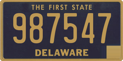 DE license plate 987547