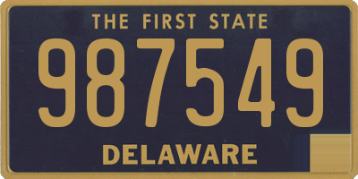 DE license plate 987549