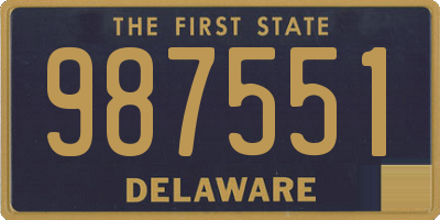 DE license plate 987551