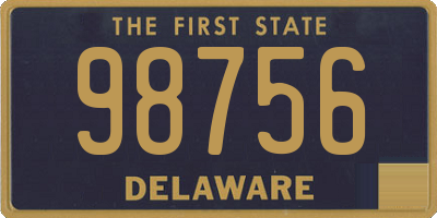 DE license plate 98756