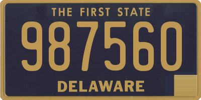 DE license plate 987560
