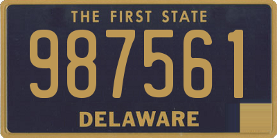 DE license plate 987561