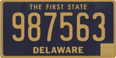 DE license plate 987563