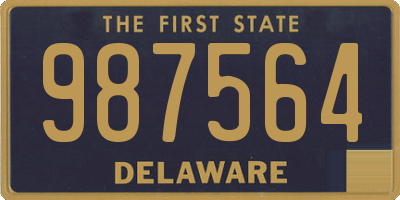 DE license plate 987564