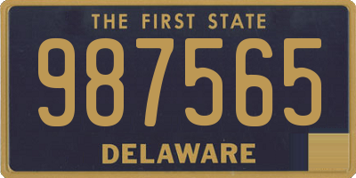 DE license plate 987565