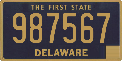 DE license plate 987567