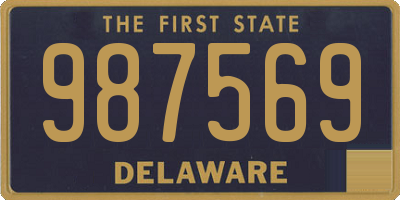 DE license plate 987569