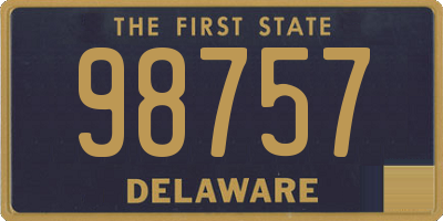 DE license plate 98757