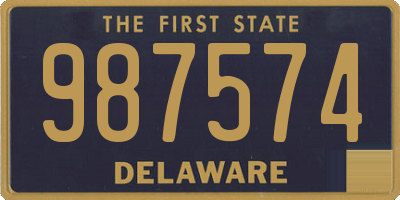 DE license plate 987574